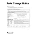 Panasonic CF-T2 Service Manual Parts change notice