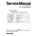 Panasonic CF-VHD7220W Service Manual