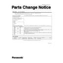 Panasonic CF-Y4 Service Manual Parts change notice