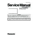 Panasonic TH-103PB1E Service Manual
