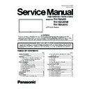 Panasonic TH-152UX1, TH-152UX1W, TH-152UX1C Service Manual