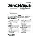 Panasonic TH-37PR11EH Service Manual