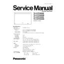 Panasonic TH-37PV600E, TH-37PV600B, TH-42PV600E, TH-42PV600B Service Manual
