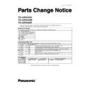 Panasonic TH-42PA30H, TH-42PA30M, TH-42PA30R Service Manual Parts change notice