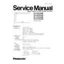Panasonic TH-42PA50E, TH-42PE50B, TH-37PA50E, TH-37PE50B Service Manual