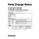 Panasonic TH-42PS10BK, TH-42PS10BS, TH-42PS10EK, TH-42PS10ES, TH-42PS10RK, TH-42PS10RS, TH-42PG10R Service Manual Parts change notice