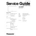 Panasonic TH-42PW3 Other Service Manuals