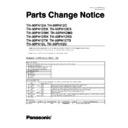 Panasonic TH-50PH12A, TH-50PH12C, TH-50PH12EK, TH-50PH12ES, TH-50PH12MK, TH-50PH12MS, TH-50PH12RK, TH-50PH12RS, TH-50PH12TK, TH-50PH12TS, TH-50PH12L, TH-50PH12U Service Manual Parts change notice