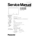 th-50pv600e, th-50px600b service manual
