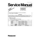 Panasonic TH-R37PV7, TH-R42PV7 Service Manual Simplified
