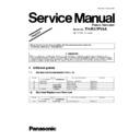 Panasonic TH-R37PV8A Service Manual Simplified