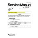 Panasonic TH-R37PV8R Other Service Manuals