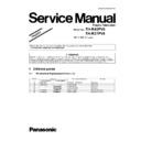 Panasonic TH-R42PV8, TH-R37PV8 Service Manual Simplified