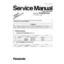 Panasonic TH-R42PV80A Service Manual Simplified