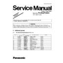 Panasonic TH-R42PV8KH Service Manual Simplified