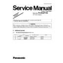 Panasonic TH-R42PY80 Service Manual Simplified
