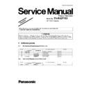 Panasonic TH-R42PY85 Service Manual Simplified