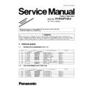 Panasonic TH-R42PY8KA Service Manual Simplified