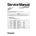 Panasonic TH-R42PY8KSA Service Manual Simplified