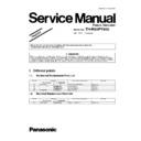 Panasonic TH-R65PY800 Service Manual Simplified