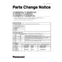 Panasonic TY-WK85PV12, TY-WK85PV12C, TY-ST85P12, TY-ST85P12C, TY-ST85PF12, TY-ST85PF12C Service Manual Parts change notice