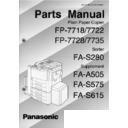 Panasonic FP-7718, FP-7722, FP-7728, FP-7735, FA-S280, FA-A505, FA-S575, FA-S615 Other Service Manuals