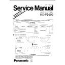 Panasonic KX-PS600 Service Manual Supplement
