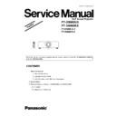 Panasonic PT-D5000US, PT-D5000ES, PT-D5000ULS, PT-D5000ELS Service Manual Simplified