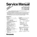 Panasonic PT-D9500U, PT-D9500E Service Manual Supplement