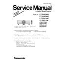 Panasonic PT-DW740U, PT-DW740E, PT-DX810U, PT-DX810E Service Manual Simplified