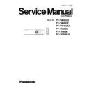 Panasonic PT-FW430U, PT-FW430E, PT-FW430EA, PT-FX400U, PT-FX400E, PT-FX400EA Service Manual