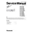 Panasonic PT-LB1VU, PT-LB1VE, PT-LB1VEJ, PT-LB1VEA, PT-LB1VEAJ, PT-LB2VU, PT-LB2VE, PT-LB2VEJ, PT-LB2VEA, PT-LB2VEAJ Service Manual Simplified