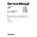 Panasonic PT-LB3U, PT-LB3E, PT-LB3EJ, PT-LB3EA, PT-LB3EAJ Service Manual Simplified