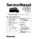 Panasonic PT-M1085EN, PT-M1085EGN, PT-M1085EAN, PT-M1083EN, PT-M1083EGN, PT-M1083EAN Service Manual