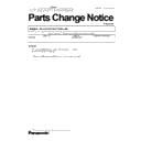 Panasonic PT-RZ120 Service Manual Parts change notice