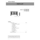 Panasonic PT-RZ12KE, PT-RS11K Other Service Manuals