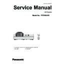 Panasonic PT-TW341R Service Manual