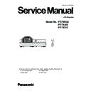 Panasonic PT-TW342, PT-TX402, PT-TX312 (serv.man3) Service Manual