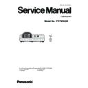 Panasonic PT-TW343RE (serv.man3) Service Manual