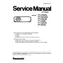 Panasonic PT-VZ585N, PT-VW545N, PT-VX615N, PT-VZ580, PT-VW540, PT-VX610 (serv.man7) Service Manual