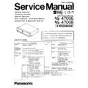 Panasonic AG-4700E, AG-4700B, K-Mechanism Service Manual