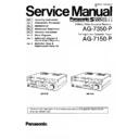 Panasonic AG-7350-P, AG-7150-P Service Manual