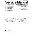 Panasonic AG-7350E, AG-7350B, AG-7150E, AG-7150B Service Manual