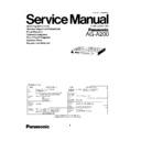 Panasonic AG-A200 Service Manual