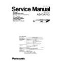 Panasonic AG-DA700A, AG-DA700B, AG-DA700E Service Manual