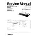 Panasonic AG-RM800E, AG-RM800EP, AG-RM800B Service Manual