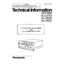 Panasonic AJ-D750, AJ-D640, AJ-D650 Other Service Manuals