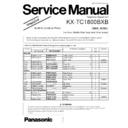 Panasonic KX-TC1800BXB Service Manual Simplified