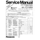 Panasonic KX-TC418BX Service Manual Simplified