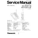 Panasonic KX-TC911-B, KX-TC911-W Service Manual